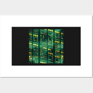 Circuitboard  electronic, computer pattern futuristic cyberpunk Posters and Art